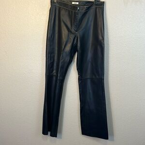 CACHE NWT Vintage look Black Leather 100% leather pants